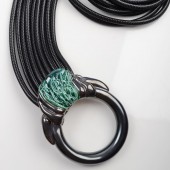 Žiedo formos ing-ring kaklo papuošalas žalia/marmurinė